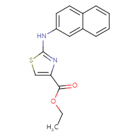 Chemical structure of ethyl 2-[(naphthalen-2-yl)amino]-1,3-thiazole-4-carboxylate - CSSB03221563168
