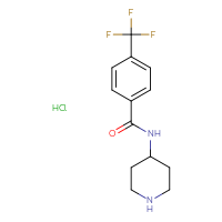 Chemical structure of N-(piperidin-4-yl)-4-(trifluoromethyl)benzamide hydrochloride - CSSB00020645746