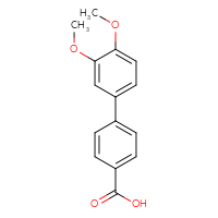 Chemical structure of 3',4'-dimethoxy-[1,1'-biphenyl]-4-carboxylic acid - CSSB00007843964