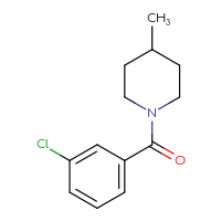Chemical structure of 1-(3-chlorobenzoyl)-4-methylpiperidine - CSSB00000003151