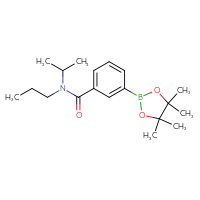 Chemical structure of N-(propan-2-yl)-N-propyl-3-(4,4,5,5-tetramethyl-1,3,2-dioxaborolan-2-yl)benzamide - CSSB02195989217