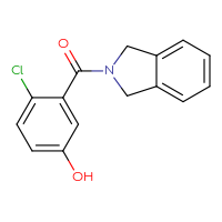 Chemical structure of 4-chloro-3-(2,3-dihydro-1H-isoindole-2-carbonyl)phenol - CSSB00039765013