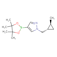Chemical structure of 1-{[(1S,2S)-2-methylcyclopropyl]methyl}-4-(4,4,5,5-tetramethyl-1,3,2-dioxaborolan-2-yl)-1H-pyrazole - CSSB20535135831