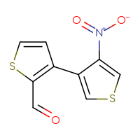 Chemical structure of 4'-nitro-[3,3'-bithiophene]-2-carbaldehyde - CSSB00010003125