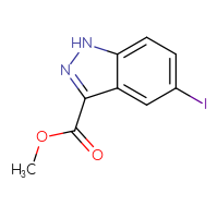 Chemical structure of methyl 5-iodo-1H-indazole-3-carboxylate - CSSB00010178030