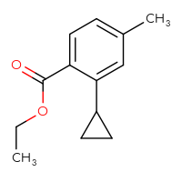 Chemical structure of ethyl 2-cyclopropyl-4-methylbenzoate - CSSB06655862338
