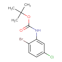 Chemical structure of tert-butyl N-(2-bromo-5-chlorophenyl)carbamate - CSSB00012882706