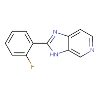 Chemical structure of 2-(2-fluorophenyl)-3H-imidazo[4,5-c]pyridine - CSSB00005736881