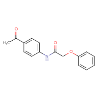 Chemical structure of N-(4-acetylphenyl)-2-phenoxyacetamide - CSSB00020595173