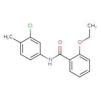 Chemical structure of N-(3-chloro-4-methylphenyl)-2-ethoxybenzamide - CSSB00048960711