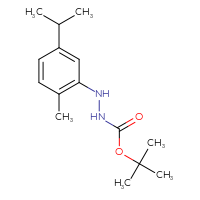 Chemical structure of N'-[2-methyl-5-(propan-2-yl)phenyl](tert-butoxy)carbohydrazide - CSSB21331810676