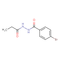 Chemical structure of 4-bromo-N'-propanoylbenzohydrazide - CSSB00009811575