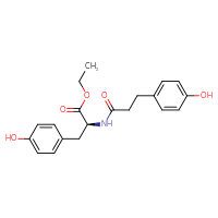 Chemical structure of ethyl (2S)-3-(4-hydroxyphenyl)-2-[3-(4-hydroxyphenyl)propanamido]propanoate - CSSB00102631132