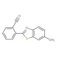 Chemical structure of 2-(6-methyl-1,3-benzothiazol-2-yl)benzonitrile - CSSB06580730739