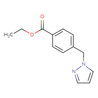 Chemical structure of ethyl 4-[(1H-pyrazol-1-yl)methyl]benzoate - CSSB01995212346