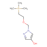 Chemical structure of 1-{[2-(trimethylsilyl)ethoxy]methyl}-1H-pyrazol-4-ol - CSSB00132307226
