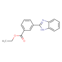 Chemical structure of ethyl 3-(1H-1,3-benzodiazol-2-yl)benzoate - CSSB00020634344