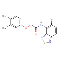 Chemical structure of N-(5-chloro-2,1,3-benzothiadiazol-4-yl)-2-(3,4-dimethylphenoxy)acetamide - CSSB00048070193