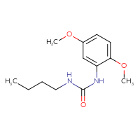 Chemical structure of 3-butyl-1-(2,5-dimethoxyphenyl)urea - CSSB00000586576