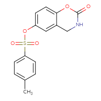Chemical structure of 2-oxo-3,4-dihydro-2H-1,3-benzoxazin-6-yl 4-methylbenzene-1-sulfonate - CSSB02106403118