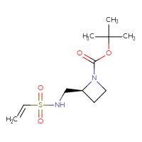 Chemical structure of tert-butyl (2S)-2-(ethenesulfonamidomethyl)azetidine-1-carboxylate - CSSB03552008213