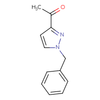 Chemical structure of 1-(1-benzyl-1H-pyrazol-3-yl)ethan-1-one - CSSB00103289875