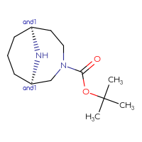 Chemical structure of rac-tert-butyl (1R,6S)-3,10-diazabicyclo[4.3.1]decane-3-carboxylate - CSSB21291562512