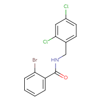 Chemical structure of 2-bromo-N-[(2,4-dichlorophenyl)methyl]benzamide - CSSB00046817097