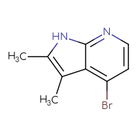 Chemical structure of 4-bromo-2,3-dimethyl-1H-pyrrolo[2,3-b]pyridine - CSSB06744597382