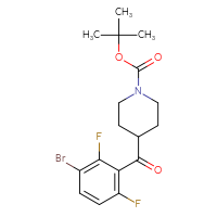 Chemical structure of tert-butyl 4-(3-bromo-2,6-difluorobenzoyl)piperidine-1-carboxylate - CSSB00018141704