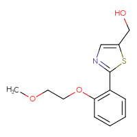Chemical structure of {2-[2-(2-methoxyethoxy)phenyl]-1,3-thiazol-5-yl}methanol - CSSB06716130846
