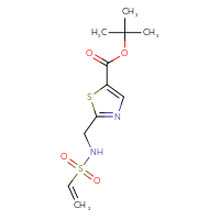 Chemical structure of tert-butyl 2-(ethenesulfonamidomethyl)-1,3-thiazole-5-carboxylate - CSSB21332052966