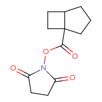 Chemical structure of 2,5-dioxopyrrolidin-1-yl bicyclo[3.2.0]heptane-1-carboxylate - CSSB02524294523