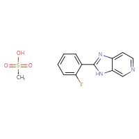 Chemical structure of 2-(2-fluorophenyl)-3H-imidazo[4,5-c]pyridine; methanesulfonic acid - CSSB00020623169