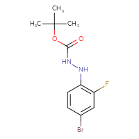 Chemical structure of N'-(4-bromo-2-fluorophenyl)(tert-butoxy)carbohydrazide - CSSB21331813804