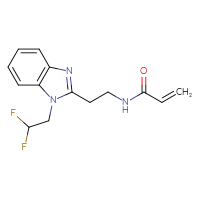 Chemical structure of N-{2-[1-(2,2-difluoroethyl)-1H-1,3-benzodiazol-2-yl]ethyl}prop-2-enamide - CSSB21332070998