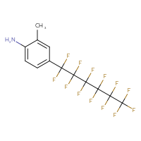 Chemical structure of 2-methyl-4-(1,1,2,2,3,3,4,4,5,5,6,6,6-tridecafluorohexyl)aniline - CSSB20963199638