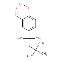 Chemical structure of 2-methoxy-5-(2,4,4-trimethylpentan-2-yl)benzaldehyde - CSSB00133552429