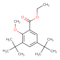 Chemical structure of ethyl 3,5-di-tert-butyl-2-methoxybenzoate - CSSB17210715985
