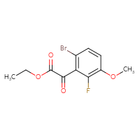 Chemical structure of ethyl 2-(6-bromo-2-fluoro-3-methoxyphenyl)-2-oxoacetate - CSSB00133896424