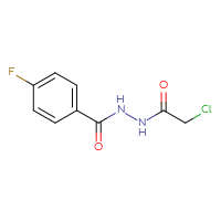 Chemical structure of N'-(2-chloroacetyl)-4-fluorobenzohydrazide - CSSB00000010719