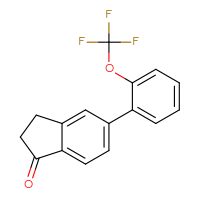 Chemical structure of 5-[2-(trifluoromethoxy)phenyl]-2,3-dihydro-1H-inden-1-one - CSSB00137331826