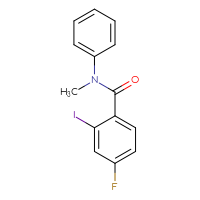 Chemical structure of 4-fluoro-2-iodo-N-methyl-N-phenylbenzamide - CSSB00000777252