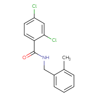 Chemical structure of 2,4-dichloro-N-[(2-methylphenyl)methyl]benzamide - CSSB00046098261