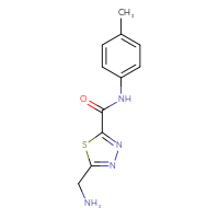 Chemical structure of 5-(aminomethyl)-N-(4-methylphenyl)-1,3,4-thiadiazole-2-carboxamide - CSSB00020597563