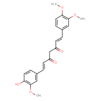 Chemical structure of (1E,6E)-1-(3,4-dimethoxyphenyl)-7-(4-hydroxy-3-methoxyphenyl)hepta-1,6-diene-3,5-dione - CSSB17655744999