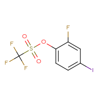 Chemical structure of 2-fluoro-4-iodophenyl trifluoromethanesulfonate - CSSB07185145872