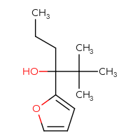 Chemical structure of 3-(furan-2-yl)-2,2-dimethylhexan-3-ol - CSSB00016474346