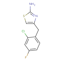 Chemical structure of 4-[(2-chloro-4-fluorophenyl)methyl]-1,3-thiazol-2-amine - CSSB00011281178