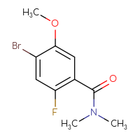 Chemical structure of 4-bromo-2-fluoro-5-methoxy-N,N-dimethylbenzamide - CSSB06982899696